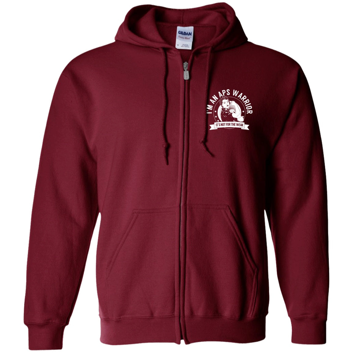 Antiphospholipid Antibody Syndrome - APS Warrior NFTW Zip Up Hooded Sweatshirt - The Unchargeables