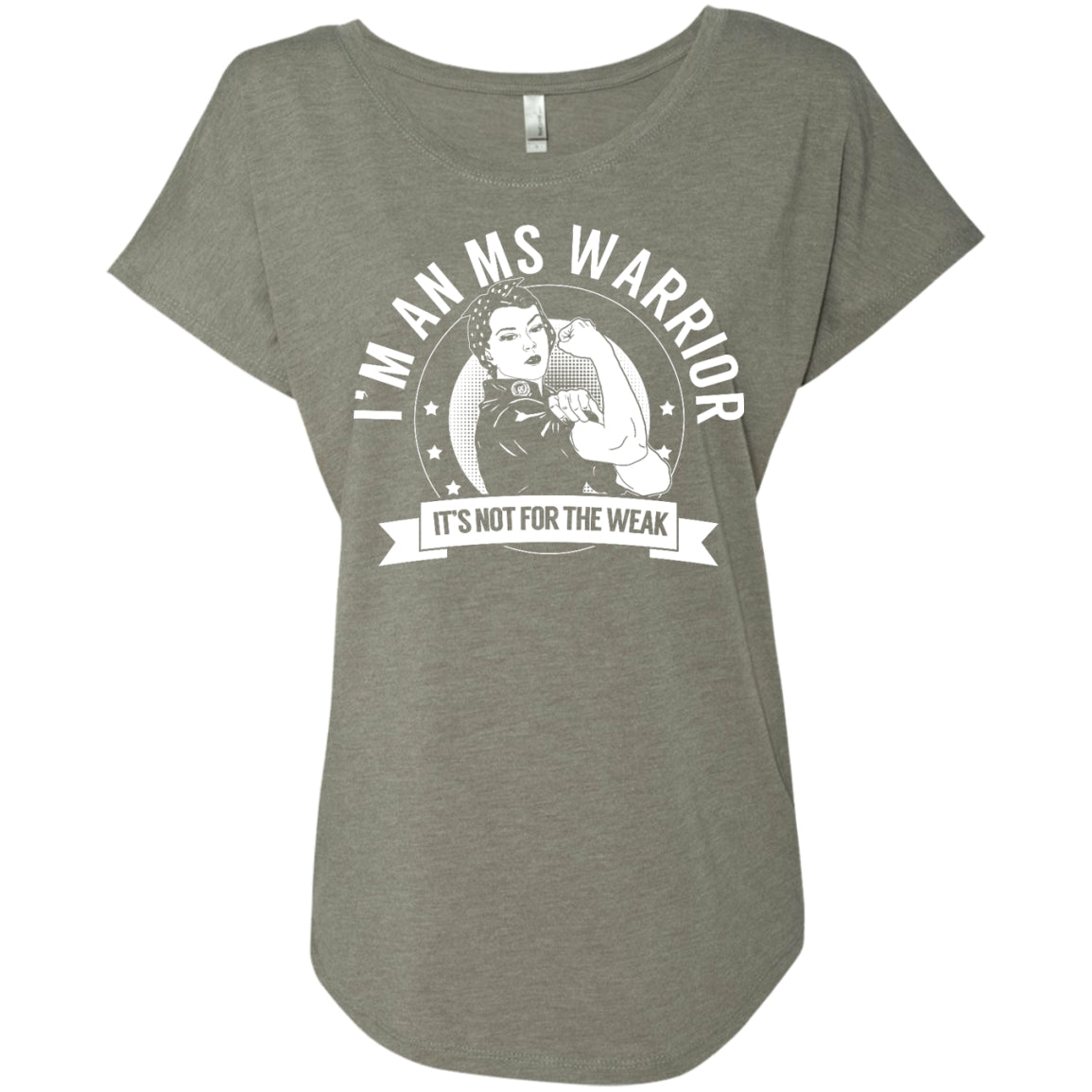 Multiple Sclerosis - MS Warrior Not For The Weak Triblend Dolman Sleeve - The Unchargeables