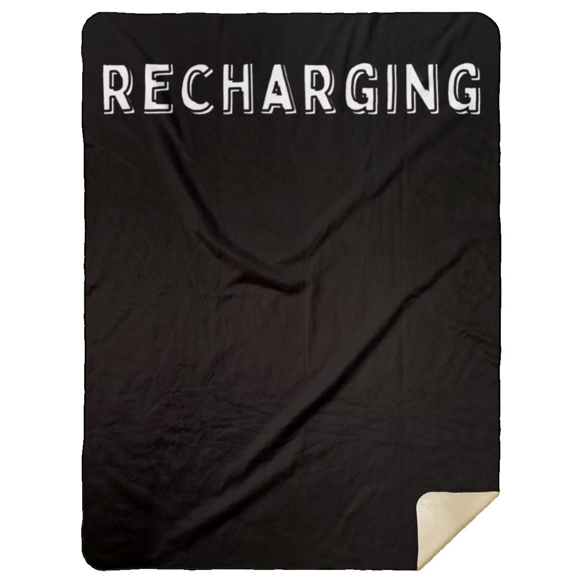 Recharging Premium Mink Sherpa Blanket 60x80