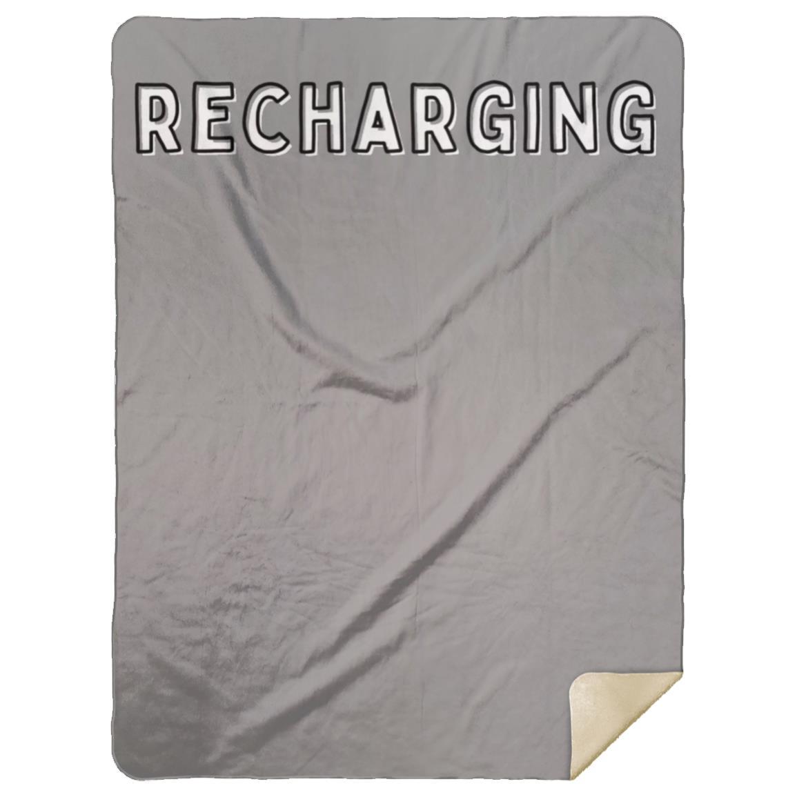 Recharging Premium Mink Sherpa Blanket 60x80