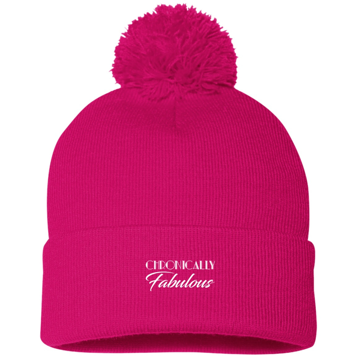 Chronically Fabulous Pom Pom Knit Cap - The Unchargeables
