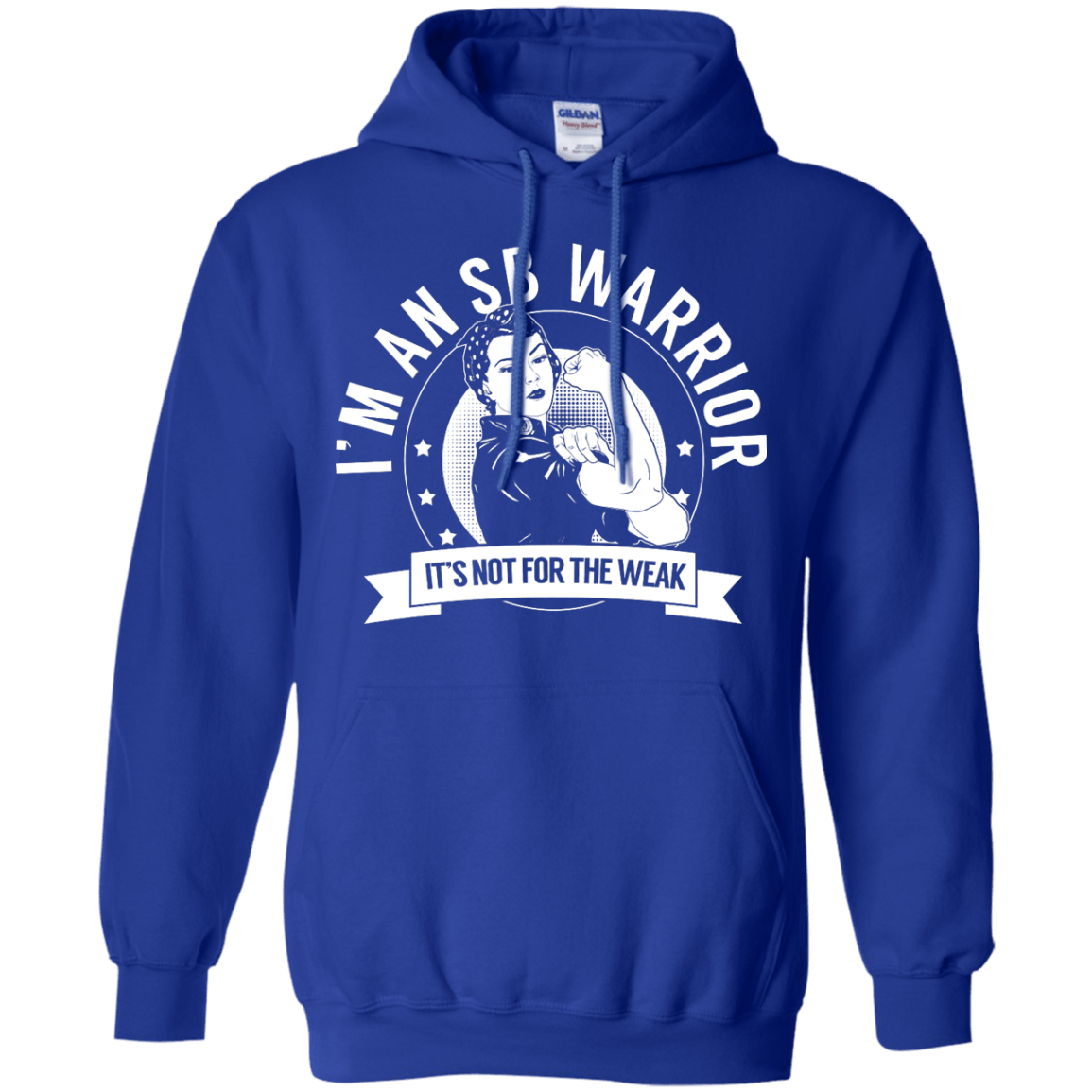 Spina Bifida - SB Warrior Not For The Weak Pullover Hoodie 8 oz - The Unchargeables