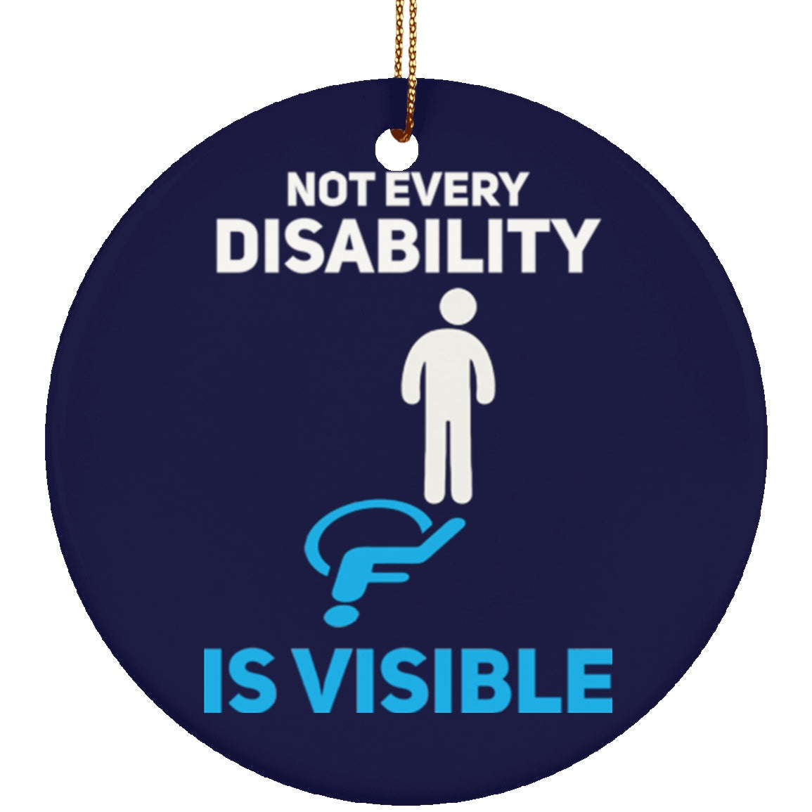 Invisible Disability Circle Ornament - The Unchargeables