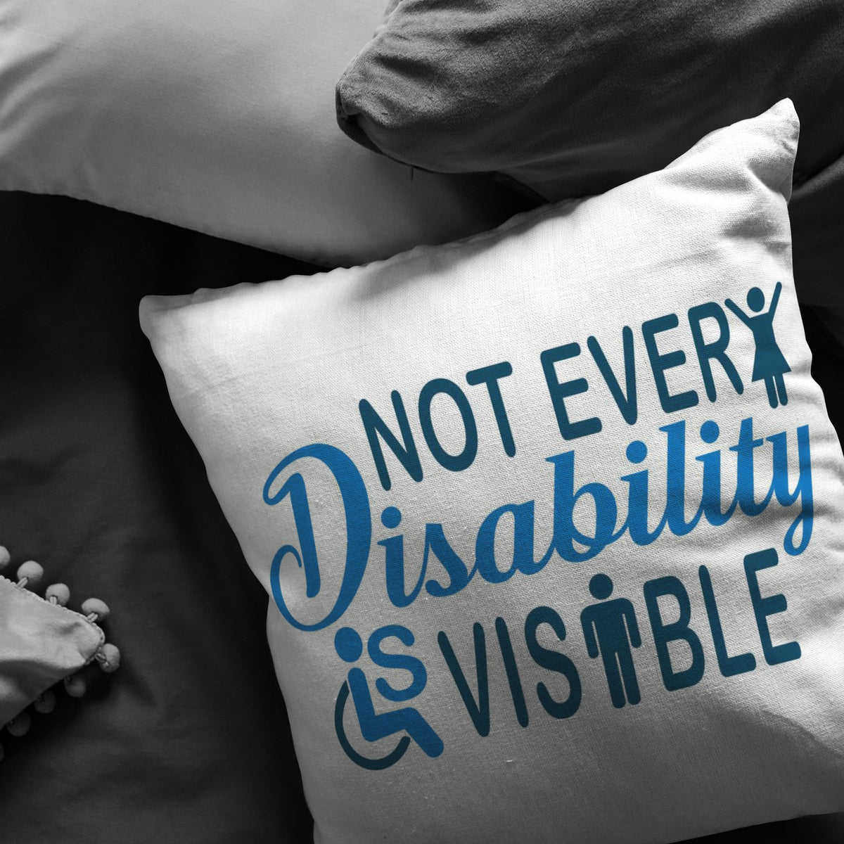 Invisible Disability With Icons Pillow - The Unchargeables