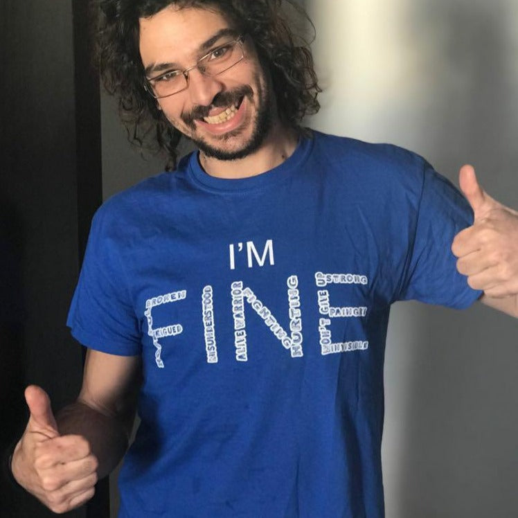 I&#39;m Fine Between The Lines Unisex Shirt - The Unchargeables
