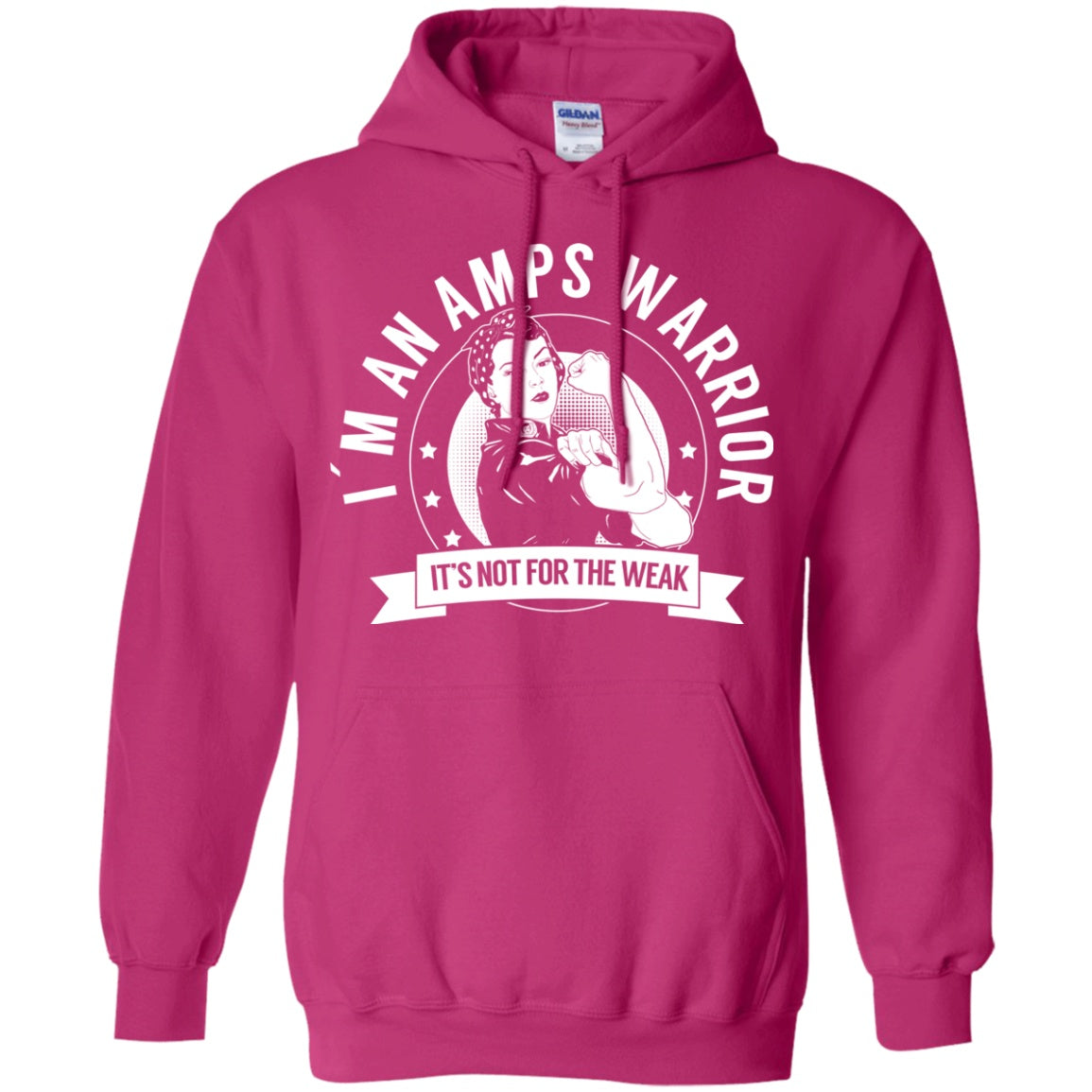 Amplified Musculoskeletal Pain Syndrome - AMPS Warrior NFTW Pullover Hoodie 8 oz. - The Unchargeables