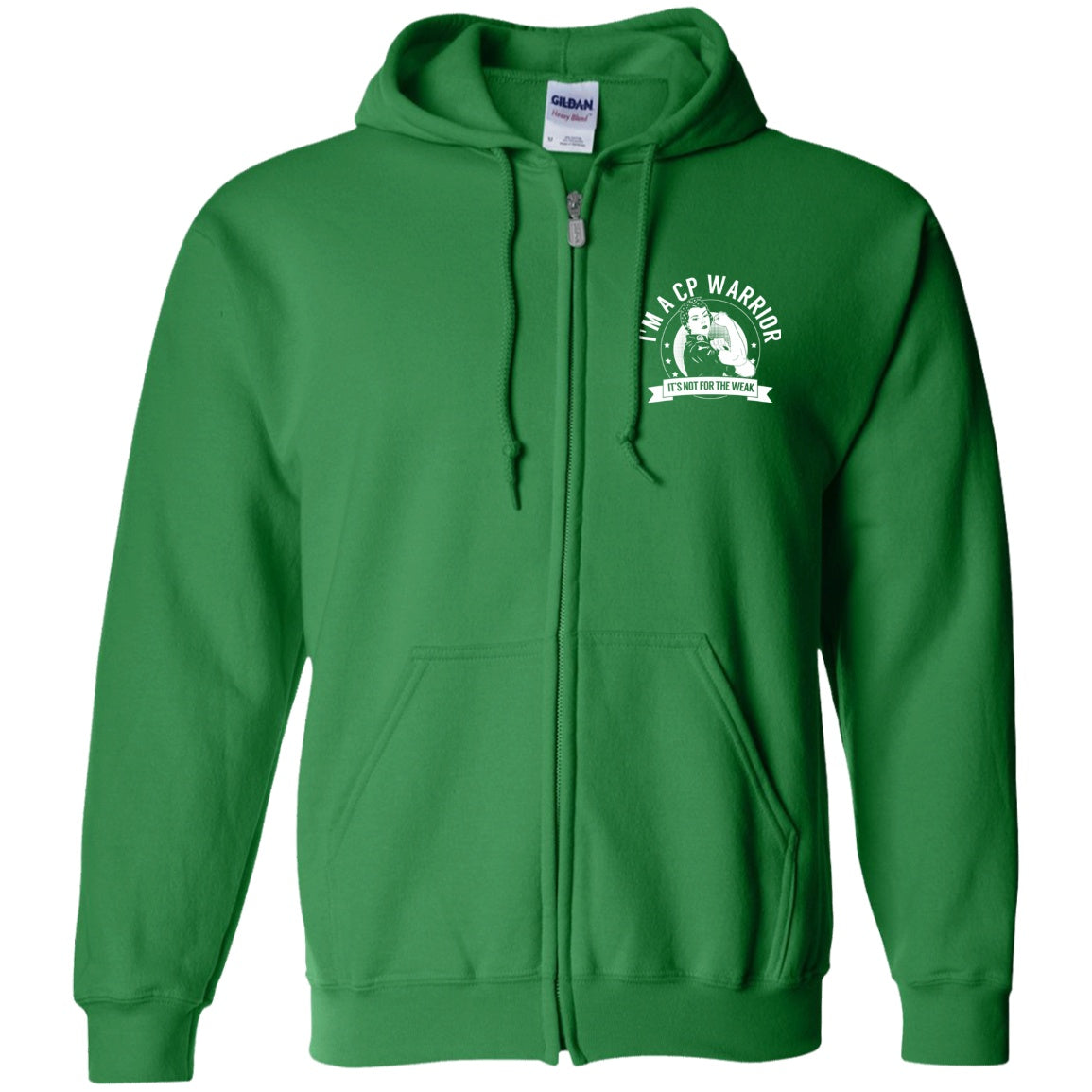 Cerebral Palsy - CP Warrior NFTW Zip Up Hooded Sweatshirt - The Unchargeables