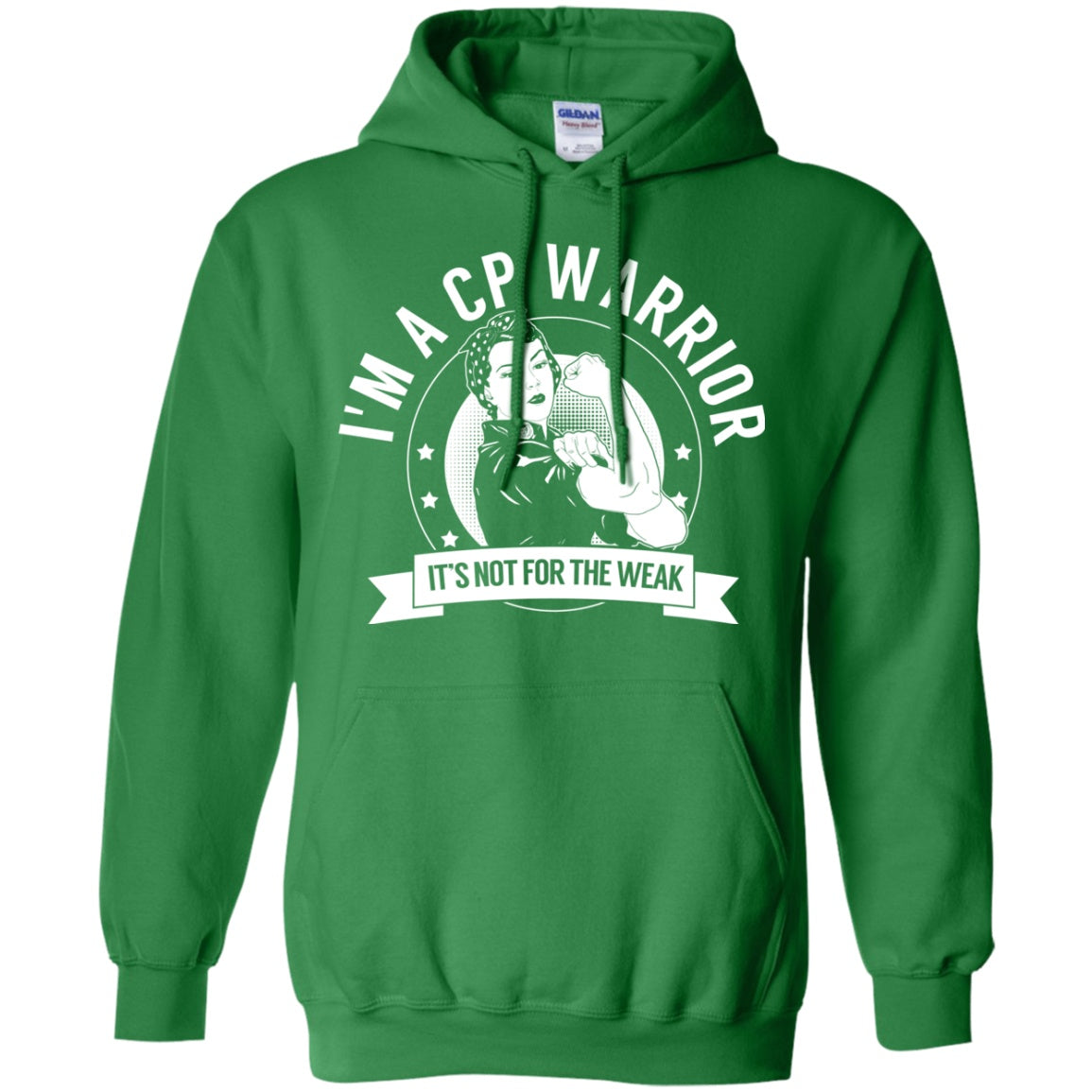 Cerebral Palsy - CP Warrior Not For The Weak Pullover Hoodie 8 oz. - The Unchargeables