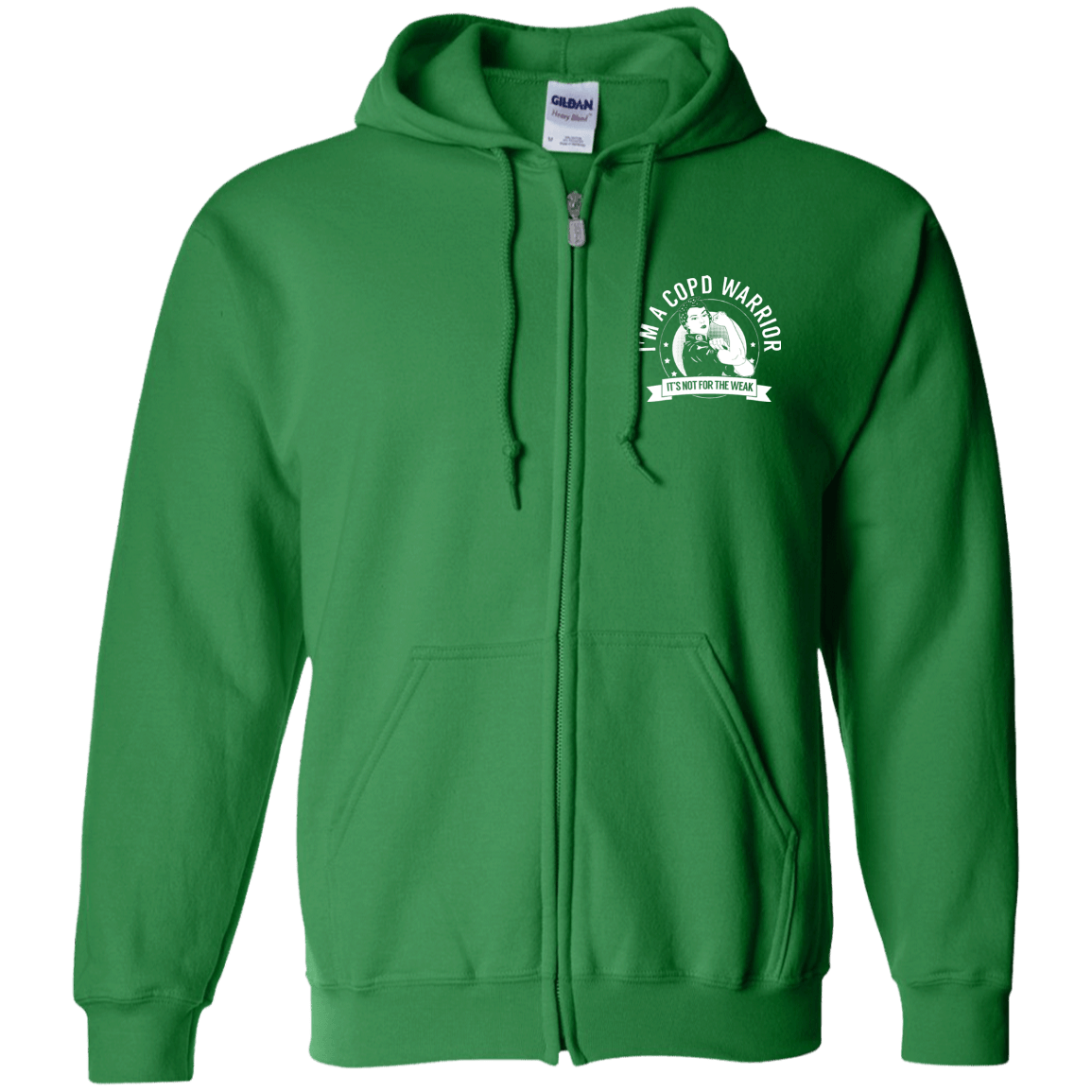Chronic Obstructive Pulmonary Disease - COPD Warrior NFTW Zip Up Hooded Sweatshirt - The Unchargeables