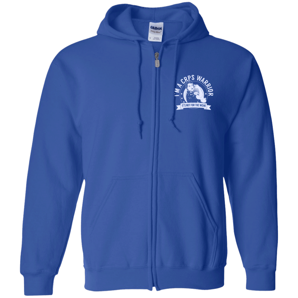 Complex Regional Pain Syndrome - CRPS Warrior NFTW Zip Up Hooded Sweatshirt - The Unchargeables