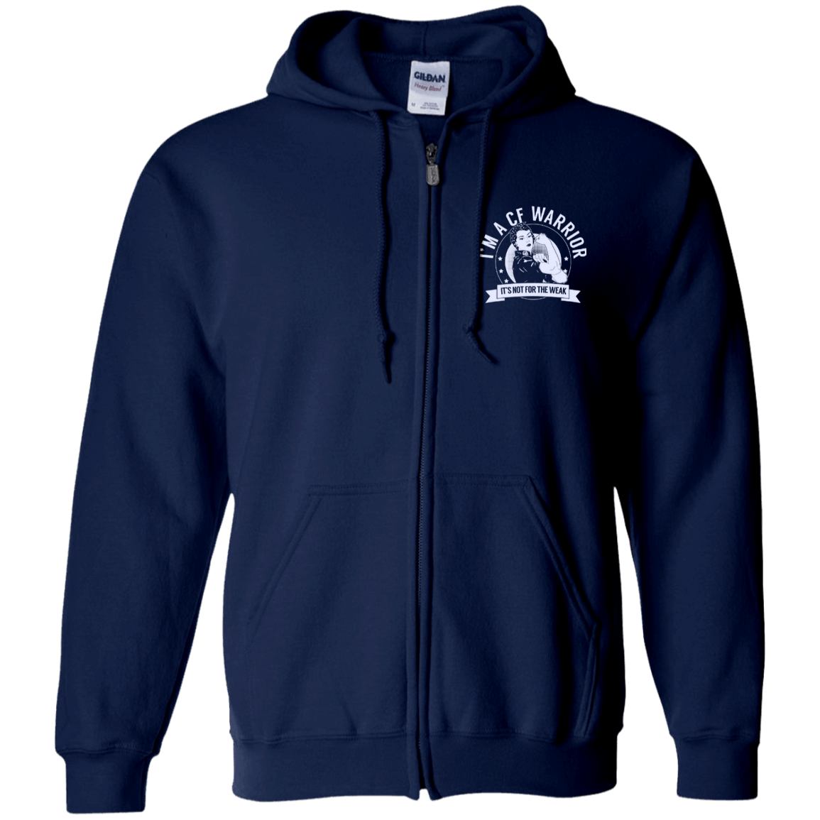 Cystic Fibrosis Warrior Not For The Weak Zip Up Hooded Sweatshirt - The Unchargeables
