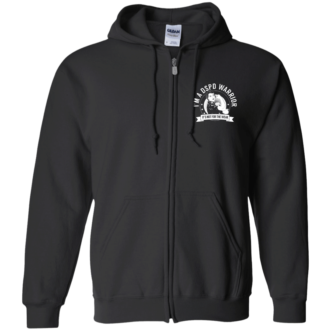 Delayed Sleep Phase Disorder - DSPD Warrior NFTW Zip Up Hooded Sweatshirt - The Unchargeables