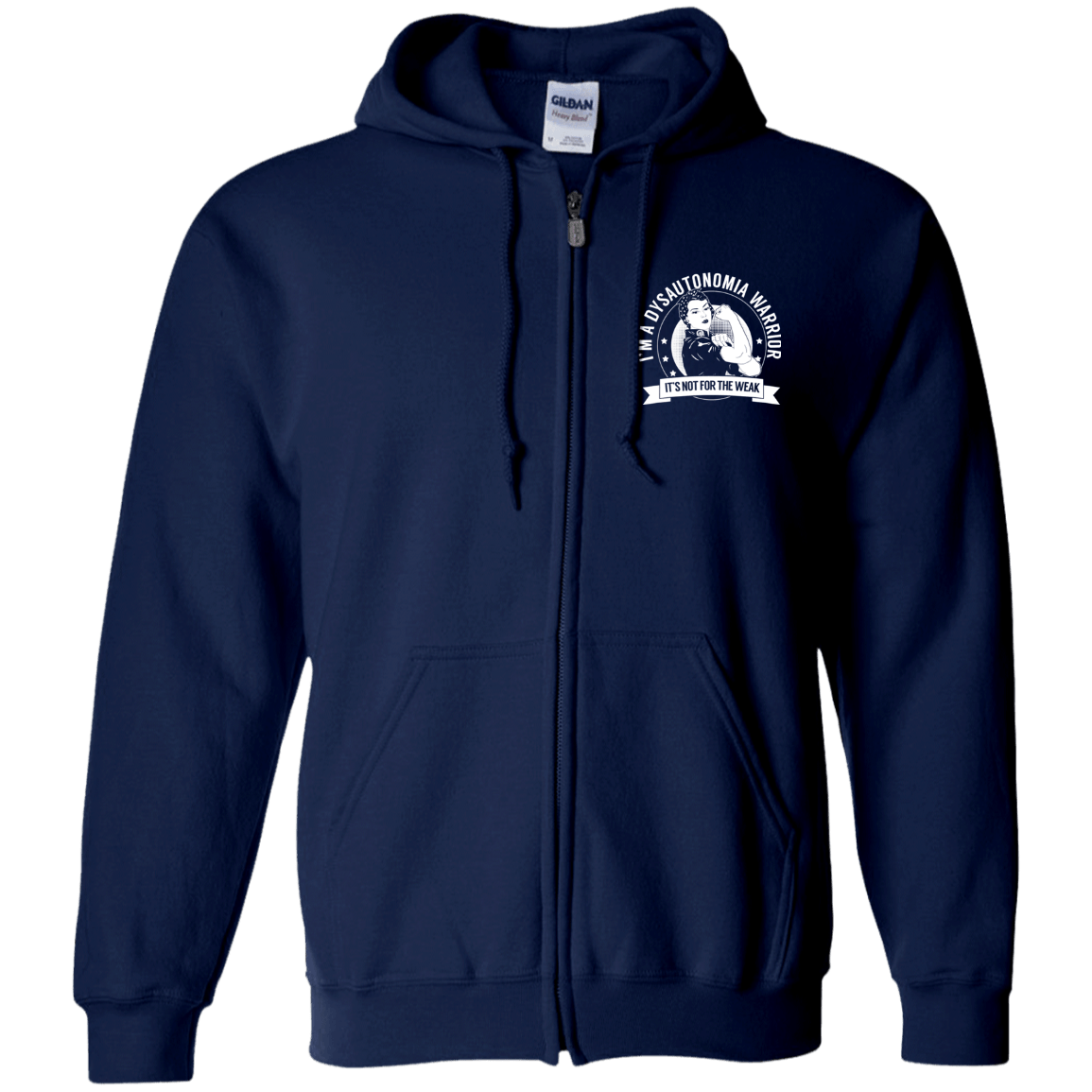 Dysautonomia Warrior NFTW Zip Up Hooded Sweatshirt - The Unchargeables