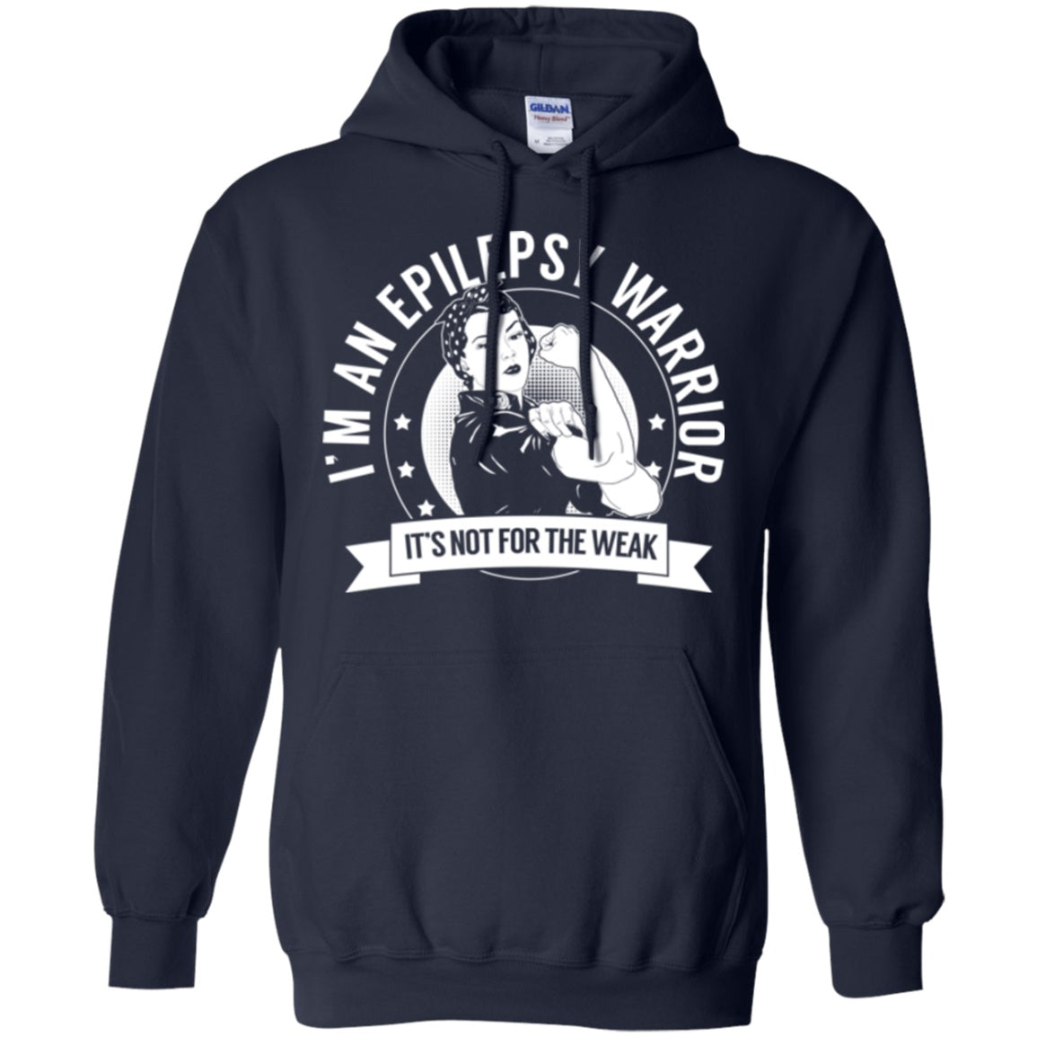 Epilepsy Warrior Not For The Weak Pullover Hoodie 8 oz. - The Unchargeables