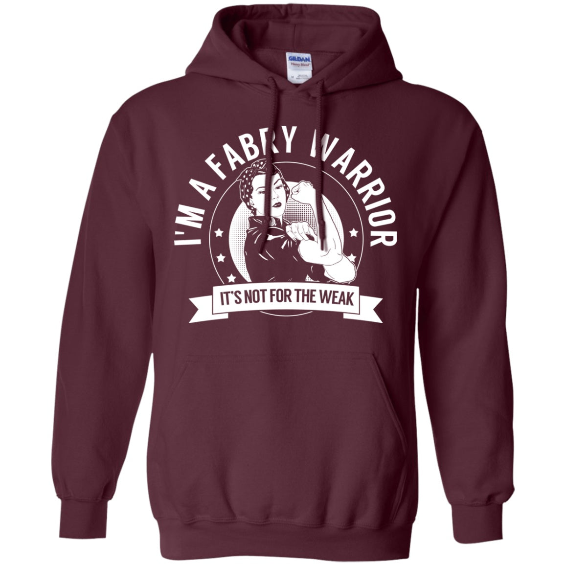 Fabry Warrior Not For The Weak Pullover Hoodie 8 oz. - The Unchargeables