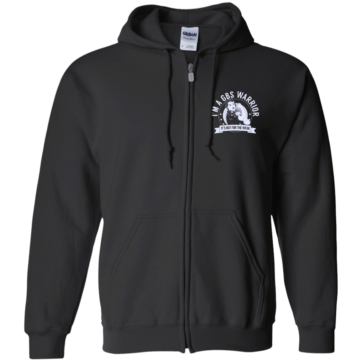 Guillain-Barré Syndrome - GBS Warrior Not For The Weak Zip Up Hooded Sweatshirt - The Unchargeables