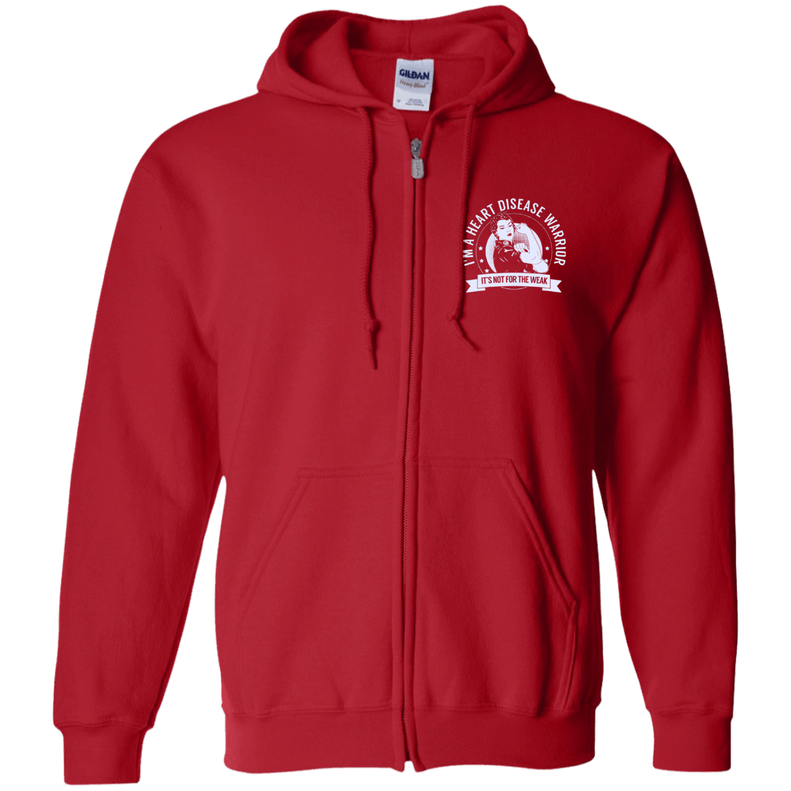 Heart Disease Warrior NFTW Zip Up Hooded Sweatshirt - The Unchargeables