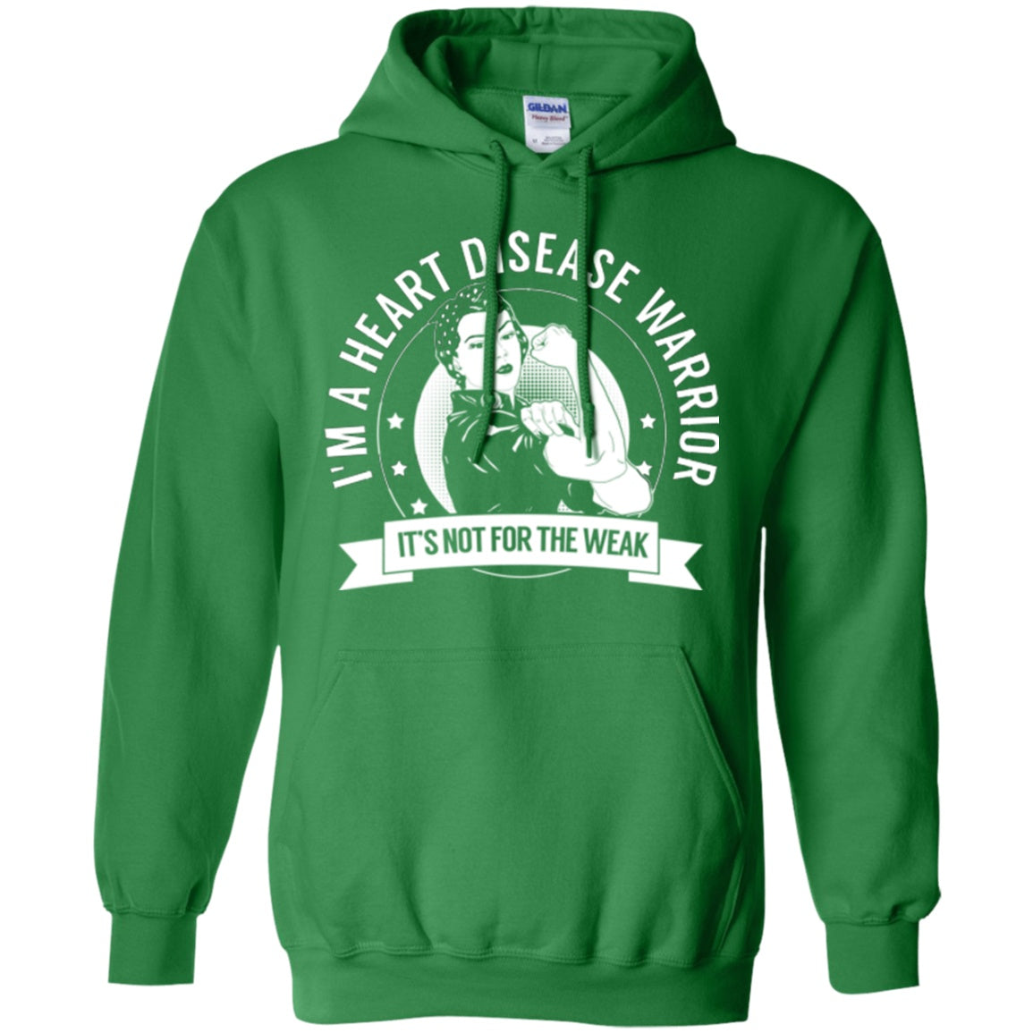 Heart Disease Warrior Not For The Weak Pullover Hoodie 8 oz. - The Unchargeables