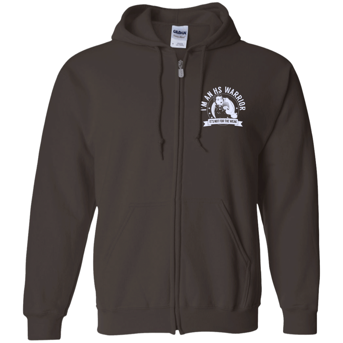 Hidradenitis Suppurativa - HS Warrior NFTW Zip Up Hooded Sweatshirt - The Unchargeables