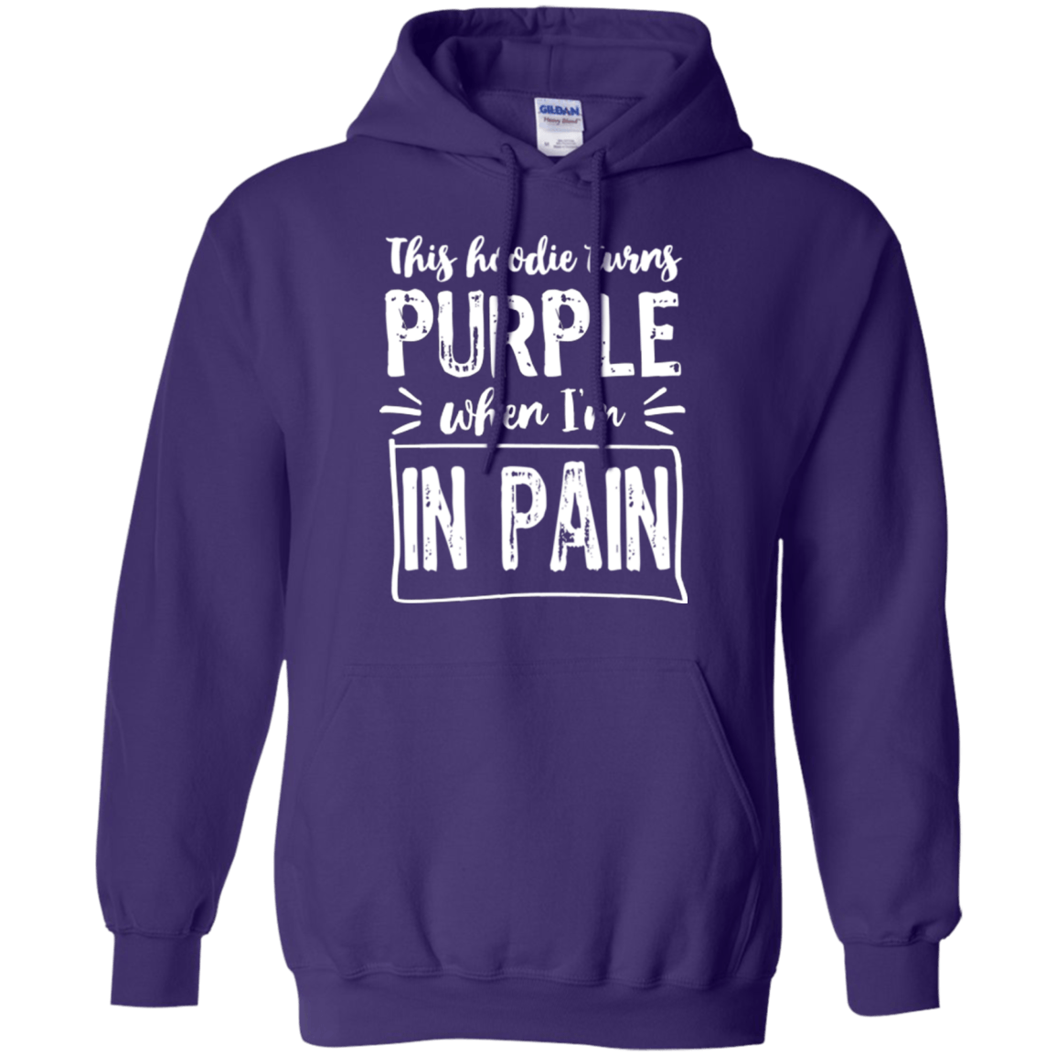 Hoodie Turns Purple When In Pain Pullover Hoodie 8 oz. - The Unchargeables