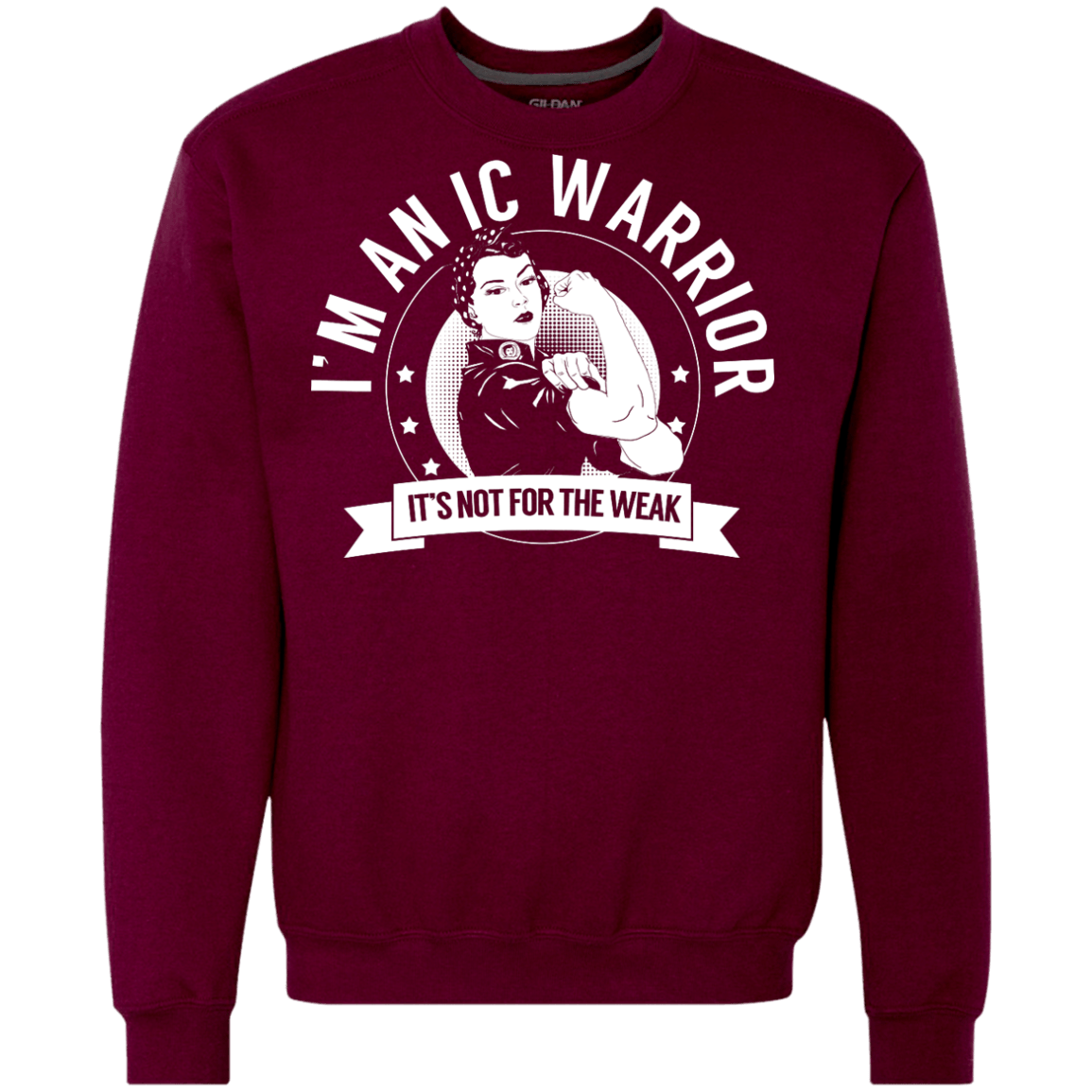 Interstitial Cystitis - IC Warrior Not for the Weak Crewneck Sweatshirt - The Unchargeables