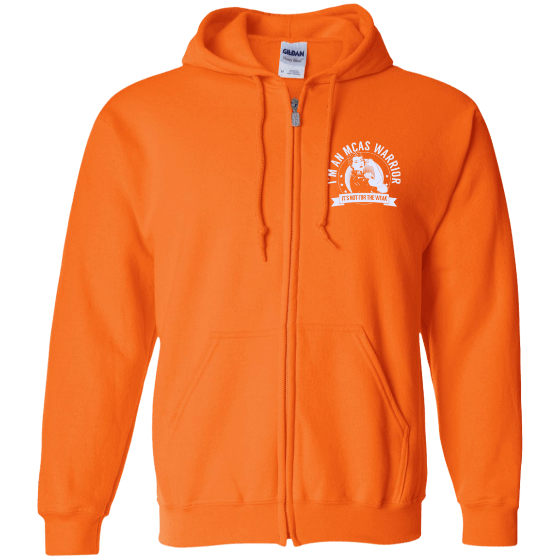 Mast Cell Activation Syndrome - MCAS Warrior NFTW Zip Up Hooded Sweatshirt - The Unchargeables