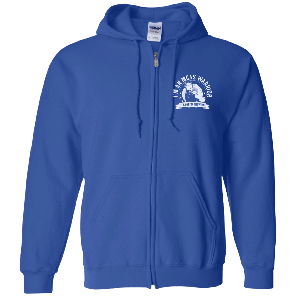 Mast Cell Activation Syndrome - MCAS Warrior NFTW Zip Up Hooded Sweatshirt - The Unchargeables