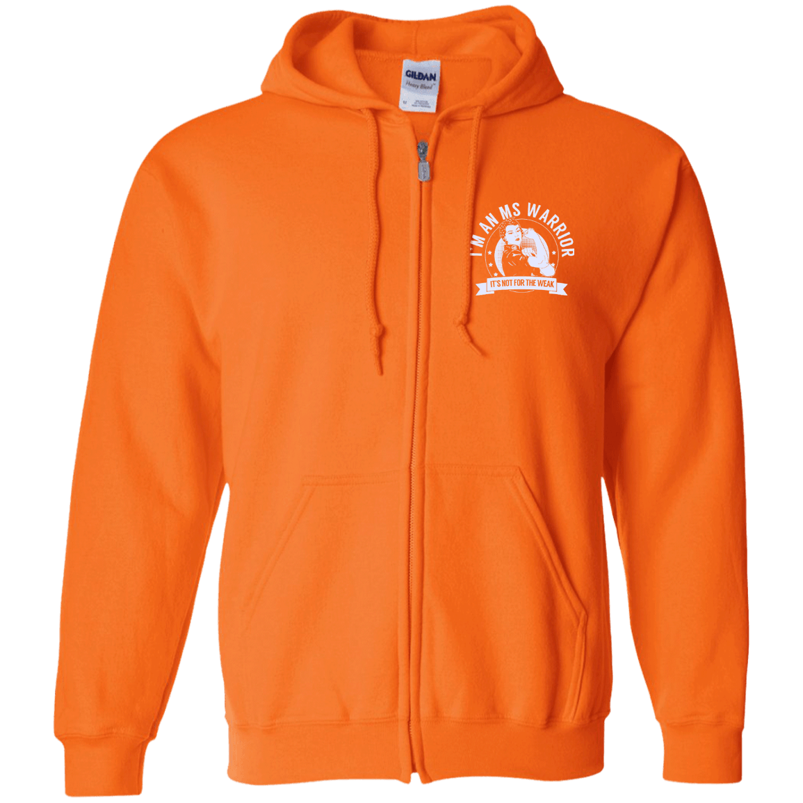 Multiple Sclerosis - MS Warrior NFTW Zip Up Hooded Sweatshirt - The Unchargeables