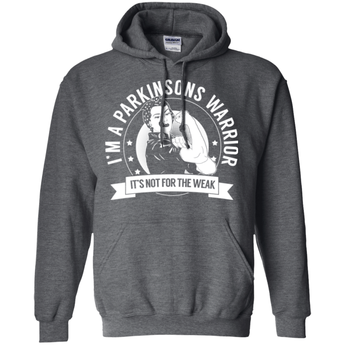 Parkinson&#39;s Warrior Not For The Weak Pullover Hoodie 8 oz. - The Unchargeables