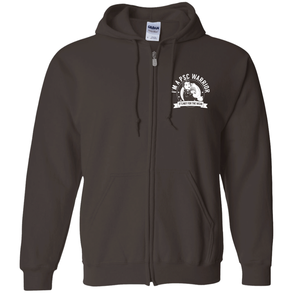 Primary Sclerosing Cholangitis - PSC Warrior NFTW Zip Up Hooded Sweatshirt - The Unchargeables