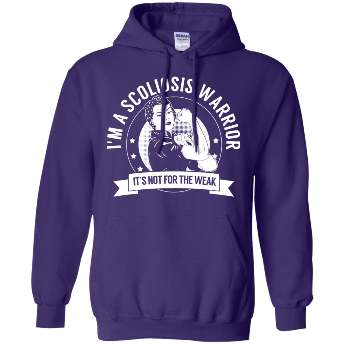 Scoliosis Warrior Not For The Weak Pullover Hoodie 8 oz. - The Unchargeables