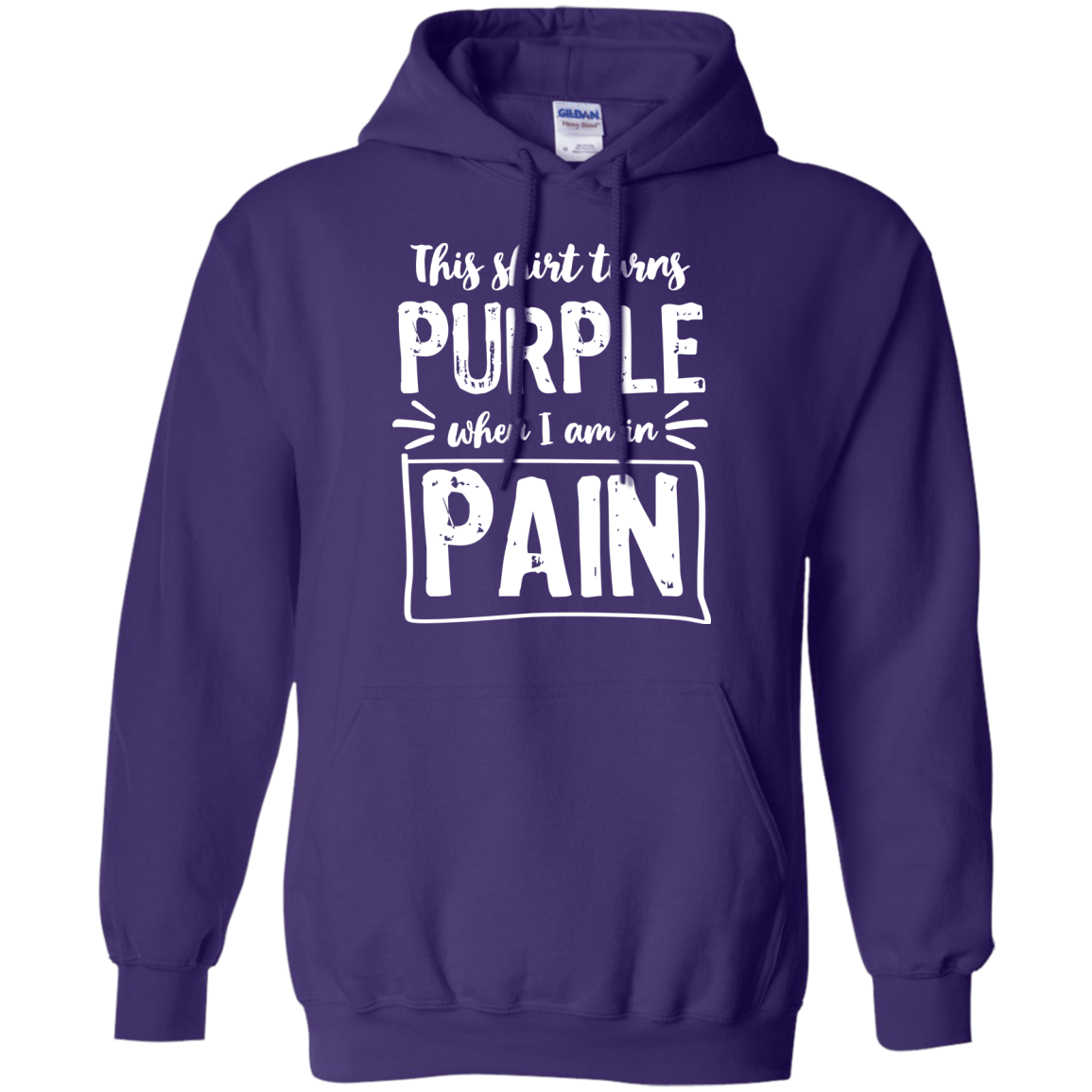 Turns Purple When In Pain Pullover Hoodie 8 oz - The Unchargeables