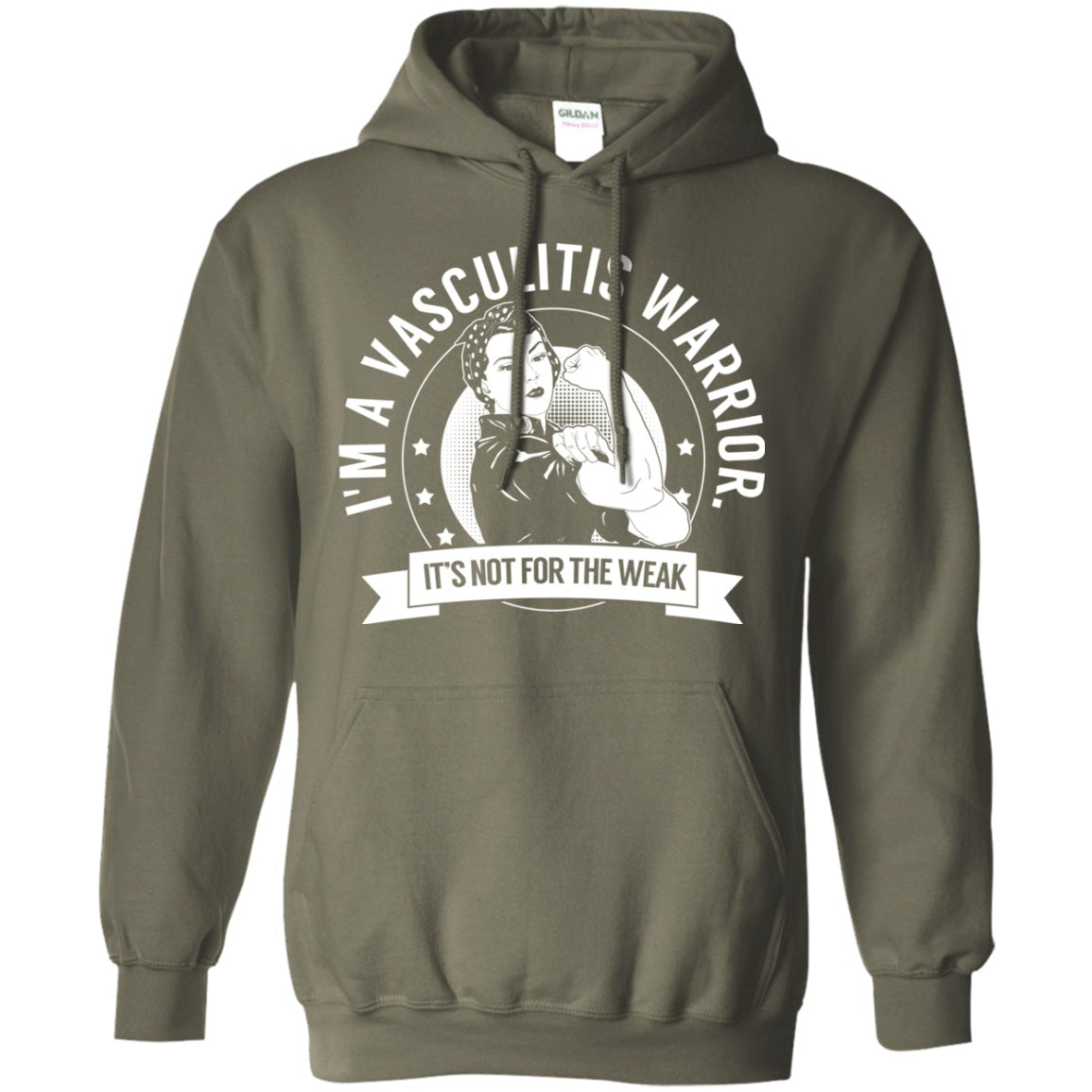 Vasculitis Warrior Not For The Weak Pullover Hoodie 8 oz. - The Unchargeables