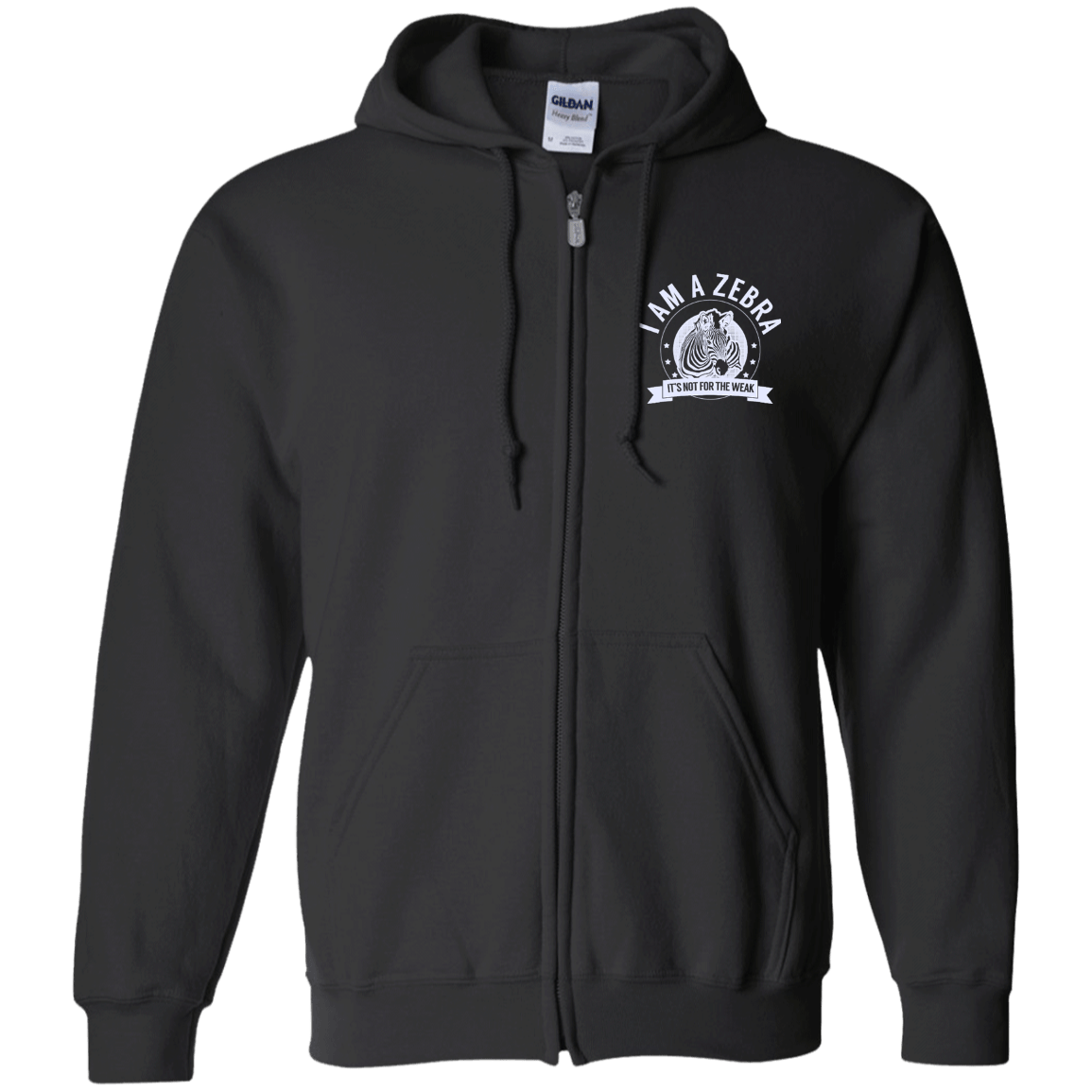 Zebra Warrior NFTW Zip Up Hooded Sweatshirt - The Unchargeables