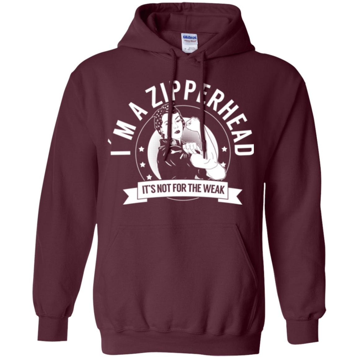 Zipperhead Not For The Weak Pullover Hoodie 8 oz. - The Unchargeables