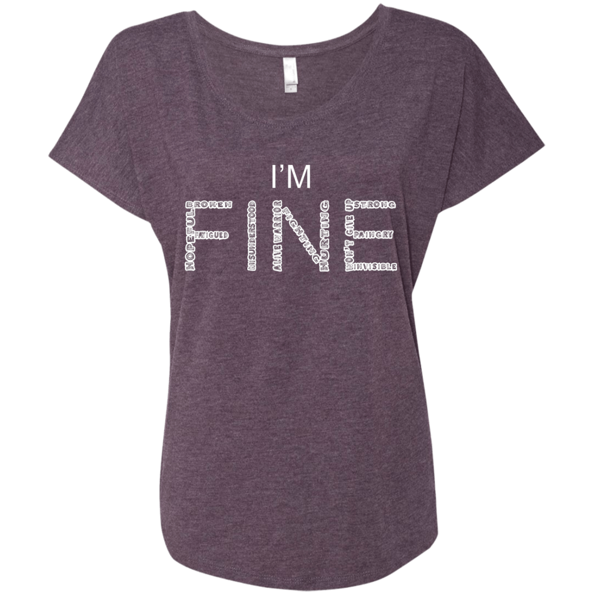 I&#39;m Fine Between The Lines Dolman Sleeve - The Unchargeables