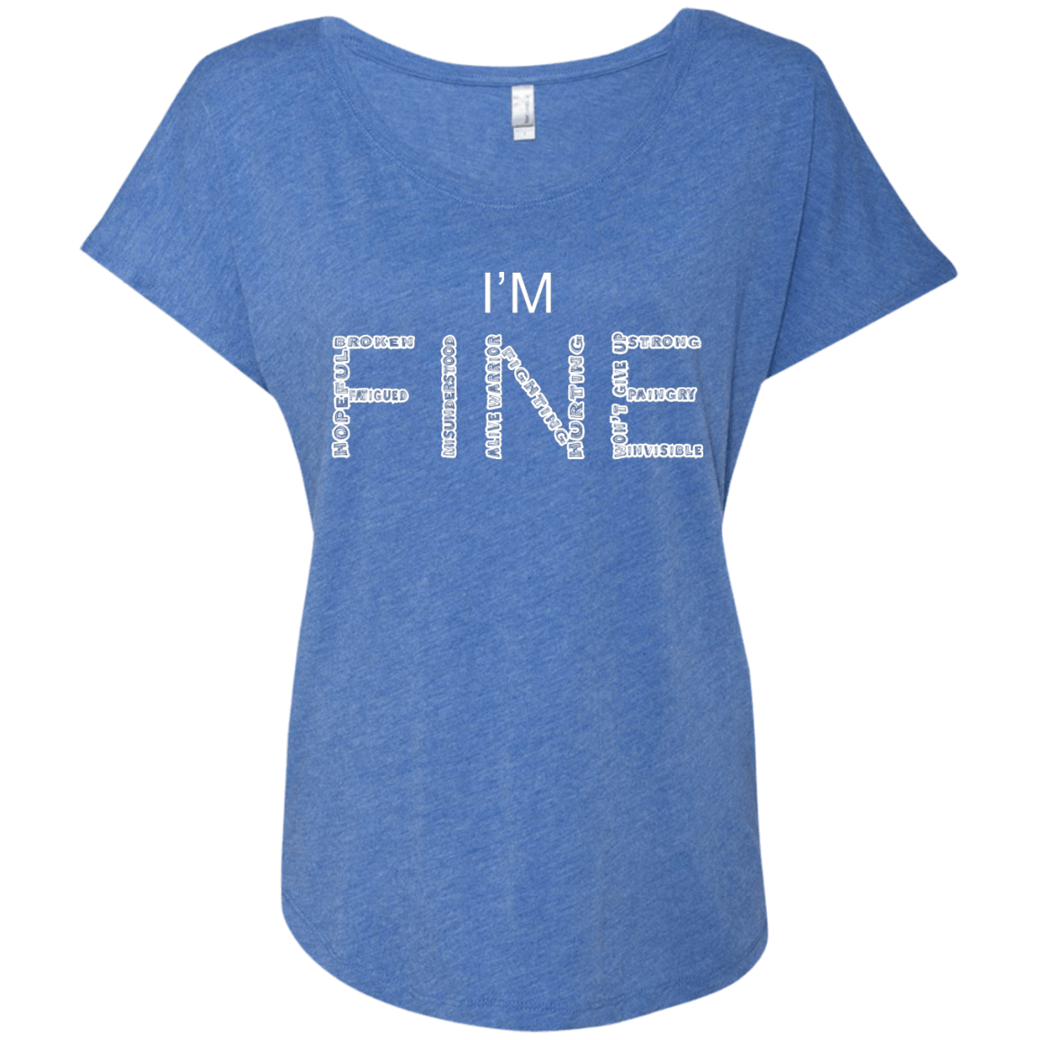 I&#39;m Fine Between The Lines Dolman Sleeve - The Unchargeables