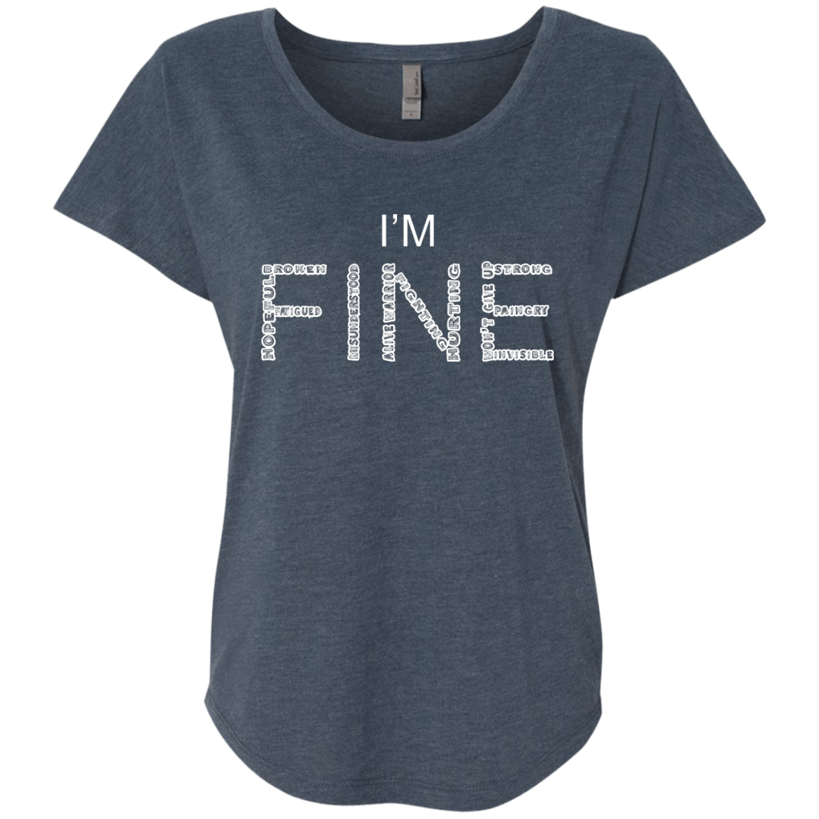 I&#39;m Fine Between The Lines Dolman Sleeve - The Unchargeables