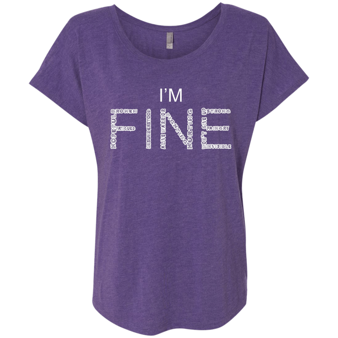 I&#39;m Fine Between The Lines Dolman Sleeve - The Unchargeables