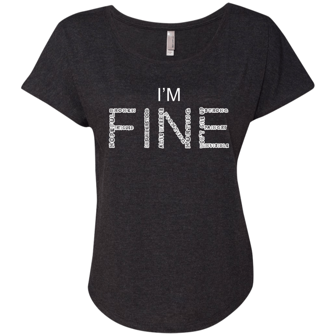 I&#39;m Fine Between The Lines Dolman Sleeve - The Unchargeables