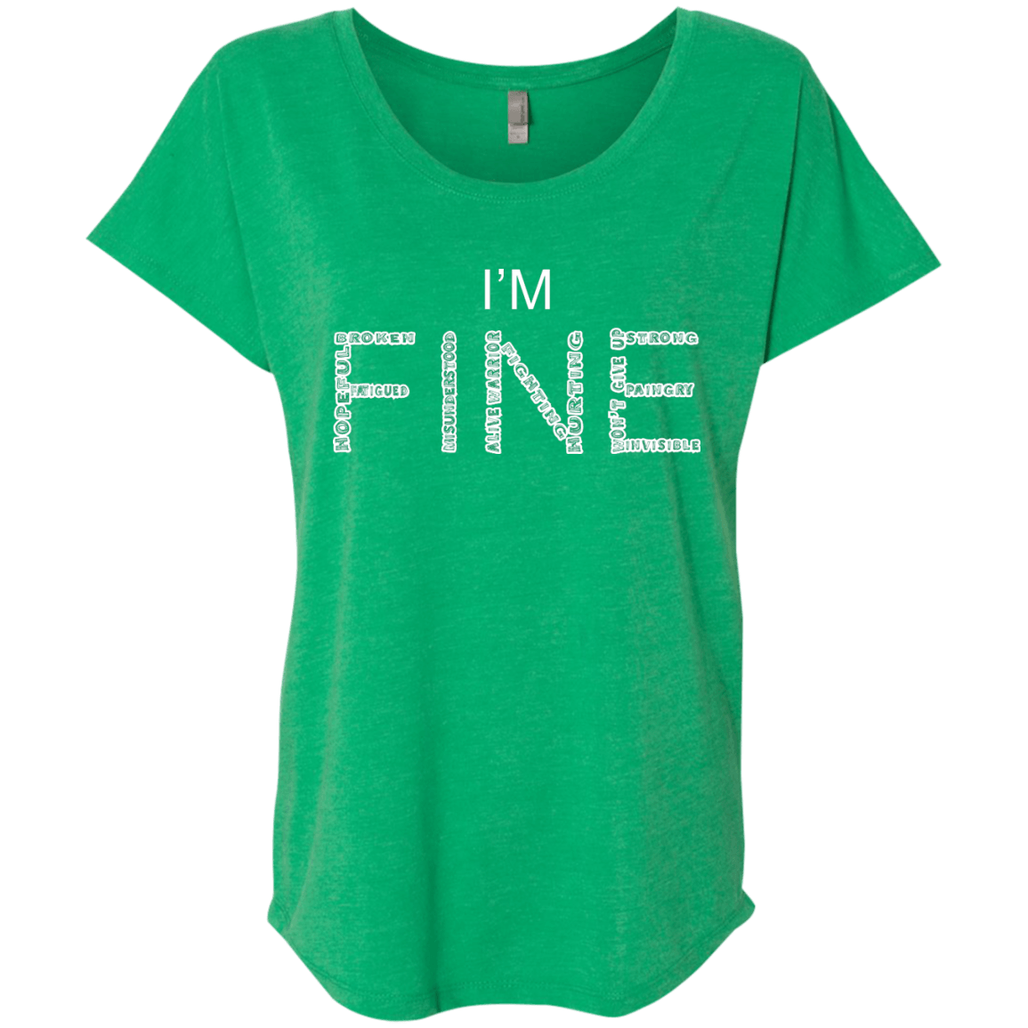 I&#39;m Fine Between The Lines Dolman Sleeve - The Unchargeables