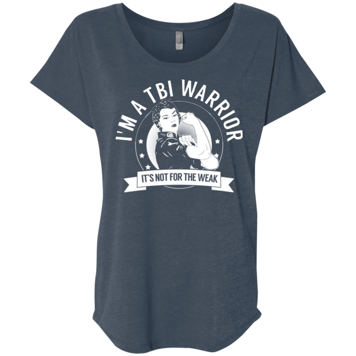 Traumatic Brain Injury - TBI Warrior Not For The Weak Dolman Sleeve - The Unchargeables