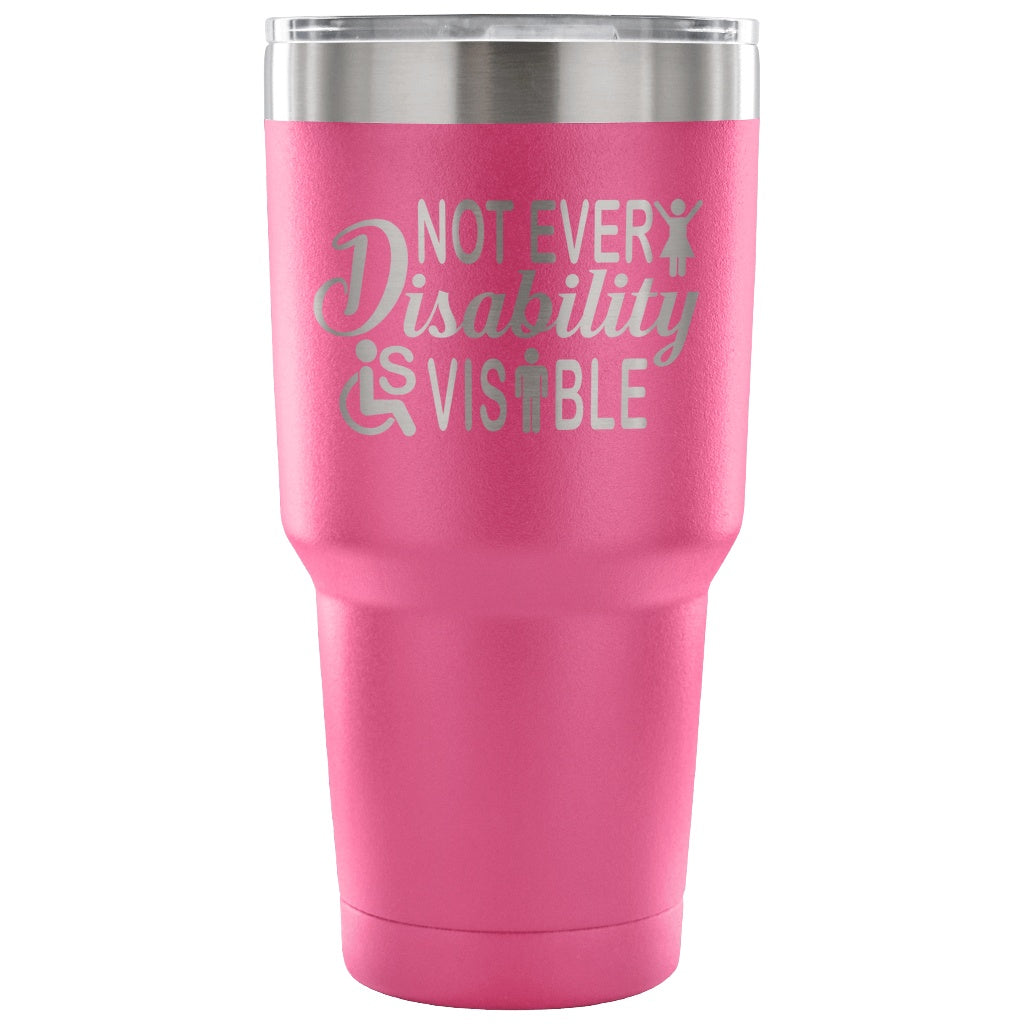 Invisible Disability With Icons Tumbler - The Unchargeables