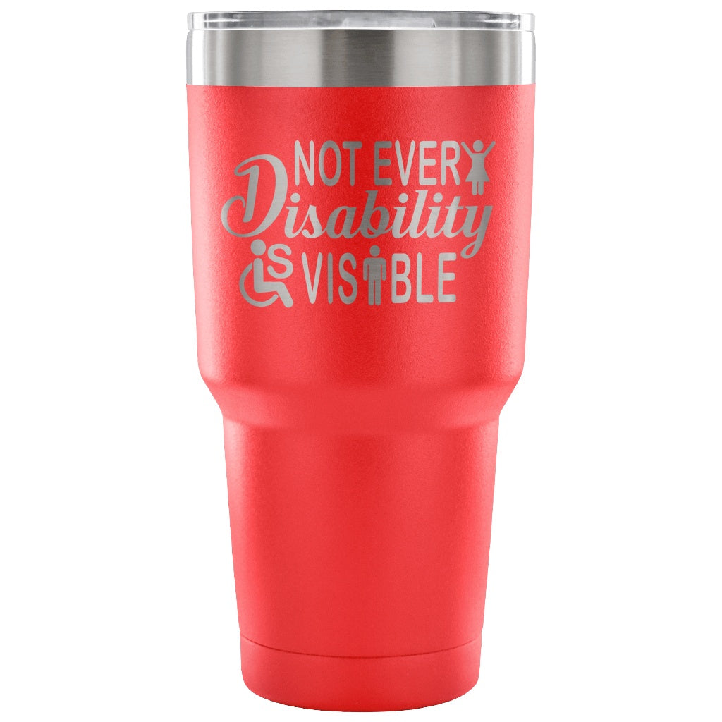 Invisible Disability With Icons Tumbler - The Unchargeables